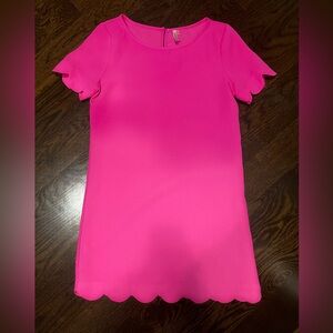 Mittoshop Pink Scallop Hem Mini Dress
